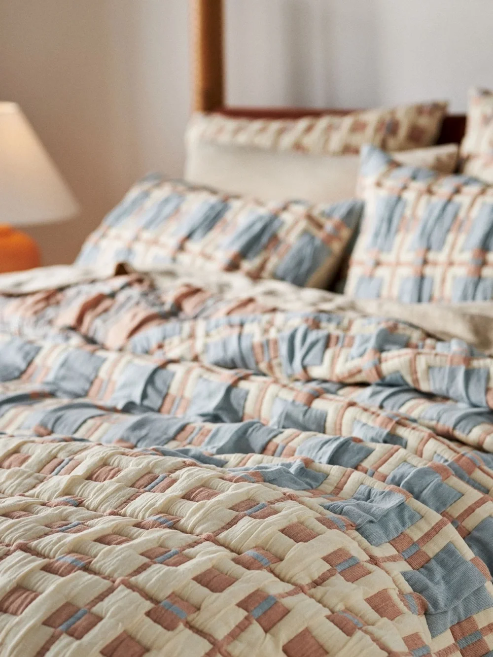 Anthropologie Sonya Matelasse Patchwork Quilt Set